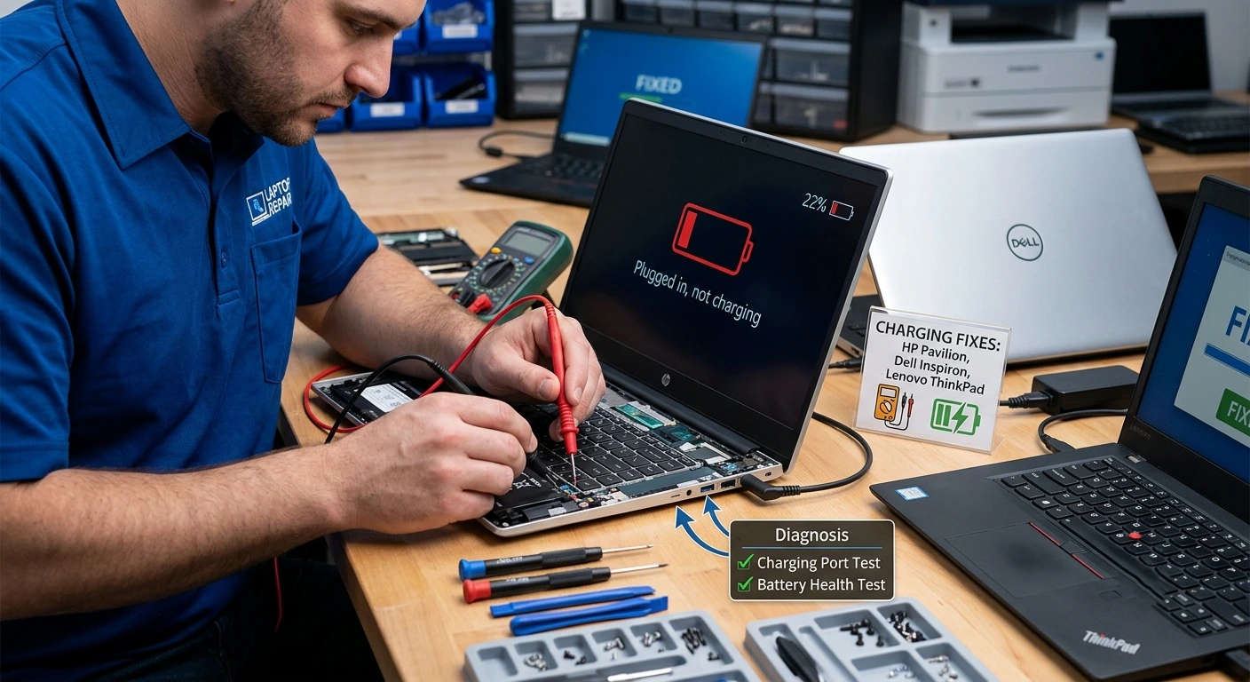Laptop charger Plugged In Not Charging Fix
